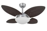 Ventilador Teto Volare VD28 Mini Pétalo Palmae Tabaco 220V