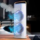 Ventilador Torre Usb Duplo Potente Mesa Led Ar Frio