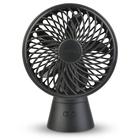 Ventilador Treva recarregável oscilante de 12,7 cm com porta USB de 3 velocidades