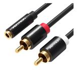 Vention Cabo P2 3.5 Femea X 2rca Macho Premium 1,5m 1,5 Metro