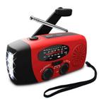 (Vermelho) Rádio AM FM NOAA portátil Hand Manivela Dynamo Wind Up - Wokex