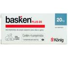 Vermífugo Basken Plus 20 para Cães Médios e Gatos 1 Comprimido Para cada 5Kg Cx com 4 comp. Konig