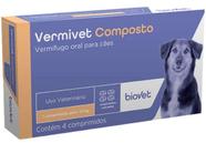 Vermífugo Biovet Vermivet Composto 600Mg - 4 Comprimidos