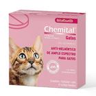 Vermífugo Chemital Para Gatos Chemitec 4 Comprimidos