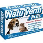 Vermífugo Natu Verm Plus Giardia Cães E Gatos 4 Comprimidos