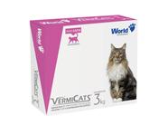 Vermifugo P/ Gatos 3kg Vermicats 600mg World 4 Comprimidos