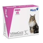 Vermífugo VermiCats 600mg para Gatos - 4 Comprimidos