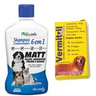 Vermitril Plus Cães 30kg 4 comp + Shampoo 6 em 1 Kelldrin - Anti Pulgas, Sarnas, Carrapatos e Vermes - Vernitril Plus e Matt