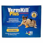 Vermkill Plus Comprimidos-Caixa contém 12 blisters com 4 comprimidos de 940mg cada