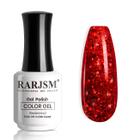 Verniz de unhas em gel RARJSM Sparkly Red Chunky Shimmer 15 mL