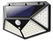 Versatilidade e eficiência: Luminária Solar Parede 100 LED com 3 Funções de Sensor de Presença