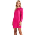 Vestido Acostamento Fashion In24 Rosa Fuchsia Feminino