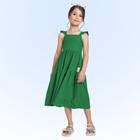 Vestido Alças Midi Infantil Verão Verde Tam 4 a 14 - Fakini