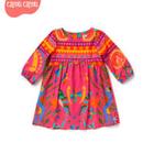 Vestido Araras Manga Longa - Bebê - Camu Camu