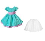Vestido Ariel Princesa Moda Infantil Tema + Saiote De Tule