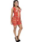 Vestido Arrastão de Rendas Lingerie Varias Cores ElaShopp - Vermelho - U