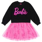 Vestido Barbie Big Girls French Terry Black 10-12 anos