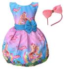 Vestido Infantil Barbie Filme Xadrez Festa Luxuoso - Charlotte - Vestido  Infantil - Magazine Luiza