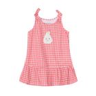 Vestido Bebê Menina Malha Xadrez Rosa Brandili