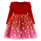 Vestido Bkixhv Toddler Baby Girl Velvet Tule Roupa de Natal