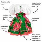 Vestido Caipira Feminino Adulto Festa Junina de Luxo + Chapéu