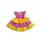 Vestido Caipira festa Junina Infantil com Laços Papilloo