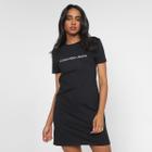 Vestido Calvin Klein T-Shirt Curto Logo Embossed