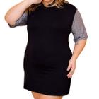 Vestido Camisão Paetê Plus Size G1 50 Brilho Festa Ano Novo VP