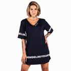 Vestido Camiseta Trend Esportivo Estampado Moda Rock