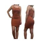 Vestido Canelado De Alcinha Curto