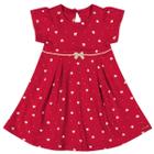 Vestido cotton malha vermelho Bebês Glinny Natal Festas