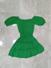 Vestido curto ciganinha com babado na barra