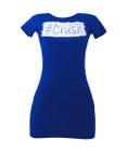 Vestido Curto Feminino Viscolycra Moda Frases Crush