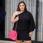 Vestido Curto Mula Manca Plus Size Moda Maior Tamanho Grande Soltinho Manga Godê