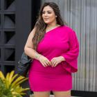 Vestido Curto Mula Manca Plus Size Moda Maior Tamanho Grande Soltinho Manga Godê