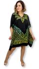 Vestido Curto Plus Size Batik Indiano Kaftan 6252