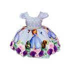 Vestido Da Princesa Sofia Disney Luxo