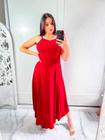 Vestido de alcinha com bolço e barra abaloada 
