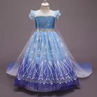 Vestido de fantasia Frozen para meninas azul de 2 a 7 anos