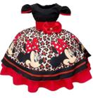 Vestido De Festa Infantil Minnie Safari Oncinha