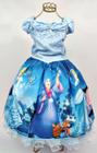 Vestido de Festa Infantil Temático Cinderela Luxo
