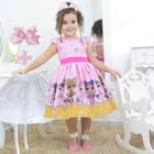 Vestido de Menina Lol Surprise + Laço cabelo + Saia de Armação