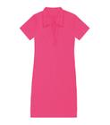 Vestido De Ribana Canelado Feminino Endless Rosa