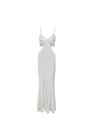 Vestido Detalhe Costas Fluid Shine - Off White