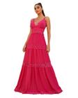 Vestido Dot Clothing Longo Renda Rosa - P