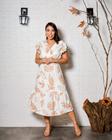 Vestido envelope transpassado midi forrado