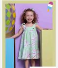 Vestido Estampado Menina + Faixa Cabelo Infantil D'Tuia 2517