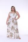 Vestido estampado Plus Size longo para festas roupa feminina