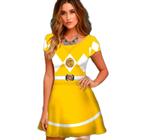 Vestido Fantasia Adulto Power Ranger Amarelo