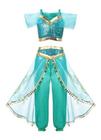 Vestido Fantasia Carnaval Halloween Princesa Jasmine Aladim - Só Princesas